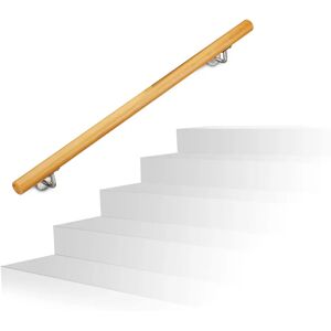 Relaxdays Beech Wood Handrail - Multiple Sizes for Indoor & Outdoor Use Relaxdays Beech Wood Handrail - Multiple Sizes for Indoor & Outdoor Use