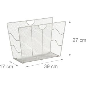 Relaxdays Silver Metal Mesh Magazine Rack - Magazine Rack Relaxdays Silver Metal Mesh Magazine Rack - Magazine Rack