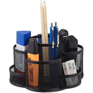 Relaxdays Portapenne in metallo nero - Organizer da scrivania Relaxdays Portapenne in metallo nero - Organizer da scrivania