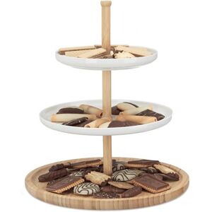 Relaxdays White Wood Serving Stand - Serving Stand Relaxdays White Wood Serving Stand - Serving Stand