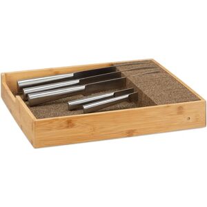 Relaxdays Organizer per Cassetto Coltelli in Bambù Relaxdays Organizer per Cassetto Coltelli in Bambù
