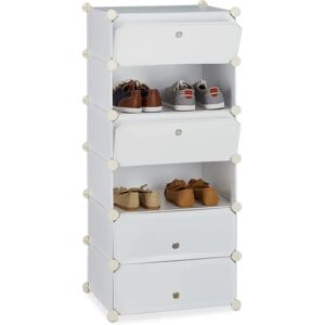 RELAXDAYS Model 1002196249 White Shoe Storage Cabinet - 6 Shelves RELAXDAYS Model 1002196249 White Shoe Storage Cabinet - 6 Shelves