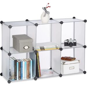Relaxdays Modular Shelving System - 6 Compartments - Transparent Relaxdays Modular Shelving System - 6 Compartments - Transparent