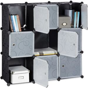 Estante Modular Relaxdays - 9 Compartimentos - Preto Estante Modular Relaxdays - 9 Compartimentos - Preto