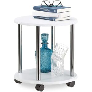 RELAXDAYS White Multifunctional Side Table - 41.5x40x40cm RELAXDAYS White Multifunctional Side Table - 41.5x40x40cm