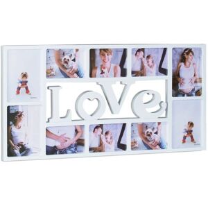 Relaxdays Cornice Multiple Bianco - Da Parete, 10 Foto Relaxdays Cornice Multiple Bianco - Da Parete, 10 Foto