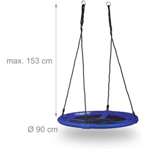 Relaxdays Baby Swing - Outdoor Baby Swing Seat - Black, Blue Relaxdays Baby Swing - Outdoor Baby Swing Seat - Black, Blue