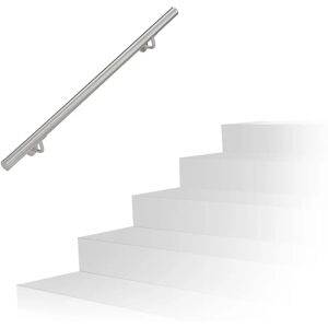 Relaxdays Stainless Steel Handrail - 100cm Wall Mount for Interior/Exterior Relaxdays Stainless Steel Handrail - 100cm Wall Mount for Interior/Exterior