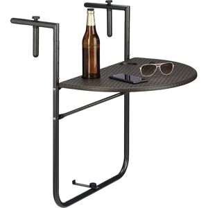 Relaxdays Balkon Klaptafel - Verstelbaar 3 Hoogten - Rattaneffect Relaxdays Balkon Klaptafel - Verstelbaar 3 Hoogten - Rattaneffect