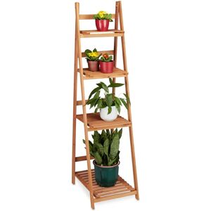 Relaxdays Houten Plantenrek - Binnen, Opvouwbaar, 4 Planken - Bruin Relaxdays Houten Plantenrek - Binnen, Opvouwbaar, 4 Planken - Bruin
