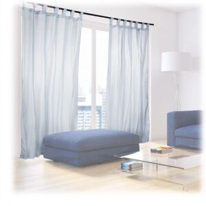 Relaxdays Set di 2 Tende Semitrasparenti Argento Relaxdays Set di 2 Tende Semitrasparenti Argento