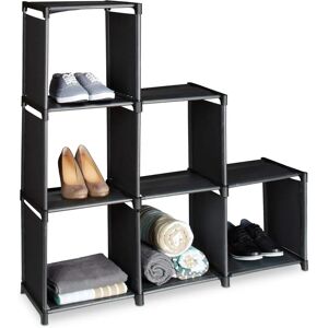 Relaxdays Black 6-Compartment Shelf Unit - Room Divider Relaxdays Black 6-Compartment Shelf Unit - Room Divider