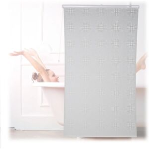 Relaxdays White Semi-Transparent Geometric Shower Curtain - Shower Type Relaxdays White Semi-Transparent Geometric Shower Curtain - Shower Type