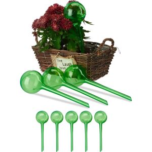 Relaxdays Plant Watering Globes - 9 pcs, Green, 28x8 cm - Plant Care Relaxdays Plant Watering Globes - 9 pcs, Green, 28x8 cm - Plant Care