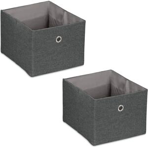 Relaxdays Storage Box Set of 2 - Foldable Fabric Organizers Relaxdays Storage Box Set of 2 - Foldable Fabric Organizers