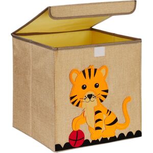 Relaxdays Storage Box Tiger Design - Kids Toys Organizer Relaxdays Storage Box Tiger Design - Kids Toys Organizer