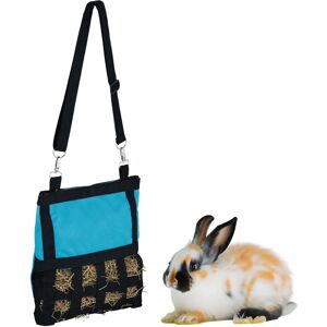 Relaxdays Small Animal Hay Bag - Cotton Polyester, Adjustable Strap Relaxdays Small Animal Hay Bag - Cotton Polyester, Adjustable Strap