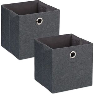 Relaxdays Storage Boxes Set of 2 - 30.5cm Cubes Relaxdays Storage Boxes Set of 2 - 30.5cm Cubes