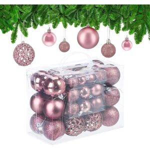 Relaxdays Set van 50 Roze Kerstballen - Decoratie Relaxdays Set van 50 Roze Kerstballen - Decoratie