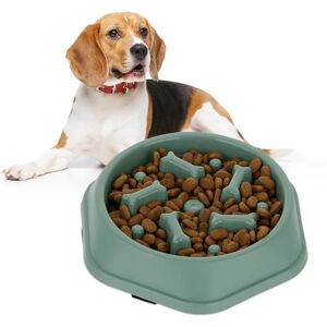 Relaxdays Dog Food Bowl - Slow Eating, Dishwasher Safe, Green Relaxdays Dog Food Bowl - Slow Eating, Dishwasher Safe, Green