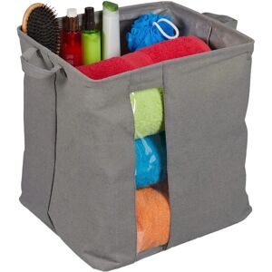 Relaxdays Gray Storage Organizer - Foldable, Transparent Window - 39x40x33 cm Relaxdays Gray Storage Organizer - Foldable, Transparent Window - 39x40x33 cm
