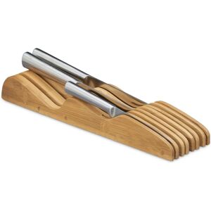 Relaxdays Bamboo Knife Block - Knife Holder, Natural - Kitchen Organizer Relaxdays Bamboo Knife Block - Knife Holder, Natural - Kitchen Organizer