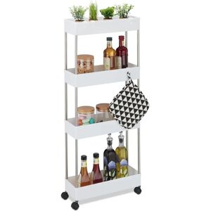 Relaxdays Narrow Storage Cart with 4 Shelves - Space Saving Storage Solution Relaxdays Narrow Storage Cart with 4 Shelves - Space Saving Storage Solution