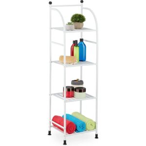 Relaxdays Metal Shelf White - Bathroom & Kitchen Storage - 115x33x28cm Relaxdays Metal Shelf White - Bathroom & Kitchen Storage - 115x33x28cm
