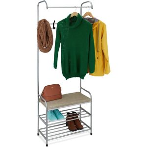 Relaxdays Hall Tree with Shoe Storage and Bench - Gray Relaxdays Hall Tree with Shoe Storage and Bench - Gray