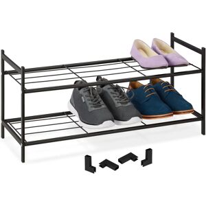 RELAXDAYS Shoe Rack - Steel, Stackable, 6 Pairs RELAXDAYS Shoe Rack - Steel, Stackable, 6 Pairs