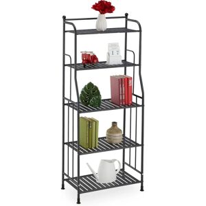 Étagère Métallique Relaxdays - 133x56x28cm, 5 Niveaux, Noir - Rangement - Publicité Étagère Métallique Relaxdays - 133x56x28cm, 5 Niveaux, Noir - Rangement - Publicité