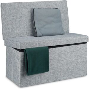 Relaxdays Storage Bench - Foldable Linen Seat with Lid Relaxdays Storage Bench - Foldable Linen Seat with Lid