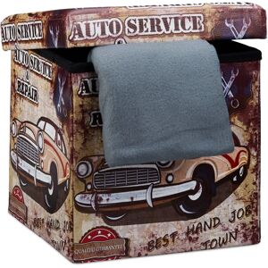 Relaxdays Storage Ottoman - 38x38x38cm Multi-Color Relaxdays Storage Ottoman - 38x38x38cm Multi-Color