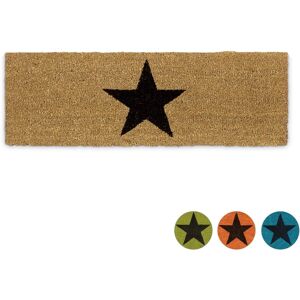 Relaxdays Coconut Star Doormat - Natural, Non-slip, 75x25cm Relaxdays Coconut Star Doormat - Natural, Non-slip, 75x25cm