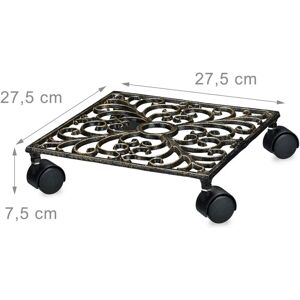 Relaxdays Plant Stand - Rustic Cast Iron - Supports 25kg Relaxdays Plant Stand - Rustic Cast Iron - Supports 25kg