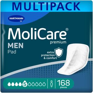 Hartmann Molicare Premium Men Pads 5 drops - 12 packs of 14 protections Hartmann Molicare Premium Men Pads 5 drops - 12 packs of 14 protections