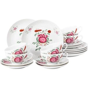 Seltmann Weiden Amina Ostfriesenrose Porzellan-Teeset - 18 Teile Seltmann Weiden Amina Ostfriesenrose Porzellan-Teeset - 18 Teile