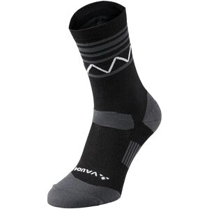 VAUDE Bike Socks Mid Black White - Socks for Cycling & Hiking VAUDE Bike Socks Mid Black White - Socks for Cycling & Hiking
