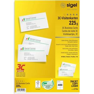 Sigel LP796 Business Cards - White, 3C Technology - 225g, 85x55mm Sigel LP796 Business Cards - White, 3C Technology - 225g, 85x55mm