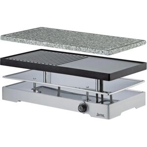 Spring Raclette8 Classic Duo - Raclette z aluminiową płytą grillową i kamieniem granitowym - 42x21cm Spring Raclette8 Classic Duo - Raclette z aluminiową płytą grillową i kamieniem granitowym - 42x21cm