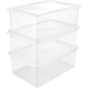 Keeeper Bea Storage Box - Ventilated, Transparent, 3 Pack Keeeper Bea Storage Box - Ventilated, Transparent, 3 Pack