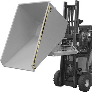 Eurokraft pro Stahlspänebehälter - 1,2 m³ - Graues Maus - Stahl - Gabelstapler geeignet - Wasser- & ölticht - Effiziente Trennung Eurokraft pro Stahlspänebehälter - 1,2 m³ - Graues Maus - Stahl - Gabelstapler geeignet - Wasser- & ölticht - Effiziente Trennung