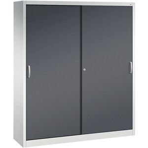 Armoire à portes coulissantes ACURADO - 8 étagères - Gris clair / Gris foncé - Publicité Armoire à portes coulissantes ACURADO - 8 étagères - Gris clair / Gris foncé - Publicité