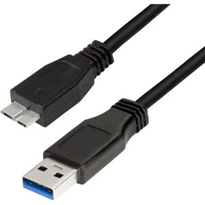 Logilink USB 3.0 Micro-B Cable - 0.6m Black Logilink USB 3.0 Micro-B Cable - 0.6m Black