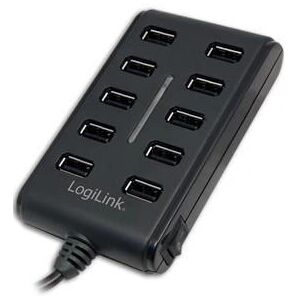 Logilink USB 2.0 10-Port Hub with Power Adapter - USB Hub Logilink USB 2.0 10-Port Hub with Power Adapter - USB Hub