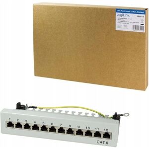 LogiLink NP0017A Gray 12-Port Cat.6 Shielded Patch Panel - Patch Panel LogiLink NP0017A Gray 12-Port Cat.6 Shielded Patch Panel - Patch Panel