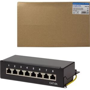 LogiLink NP0018B 8-Port Shielded Cat.6A Patch Panel LogiLink NP0018B 8-Port Shielded Cat.6A Patch Panel