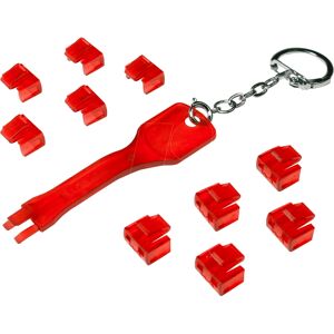 LogiLink MP0042 Translucent Red RJ45 Port Blocker - Computer Part LogiLink MP0042 Translucent Red RJ45 Port Blocker - Computer Part