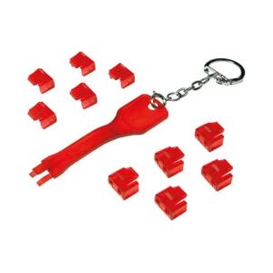 LogiLink MP0042 Transparent Röd RJ45-Portskydd - Datordel LogiLink MP0042 Transparent Röd RJ45-Portskydd - Datordel