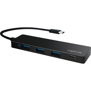LogiLink USB-C 3.2 Hub - 4 Portar - Svart - USB 3.2 Gen 1 LogiLink USB-C 3.2 Hub - 4 Portar - Svart - USB 3.2 Gen 1